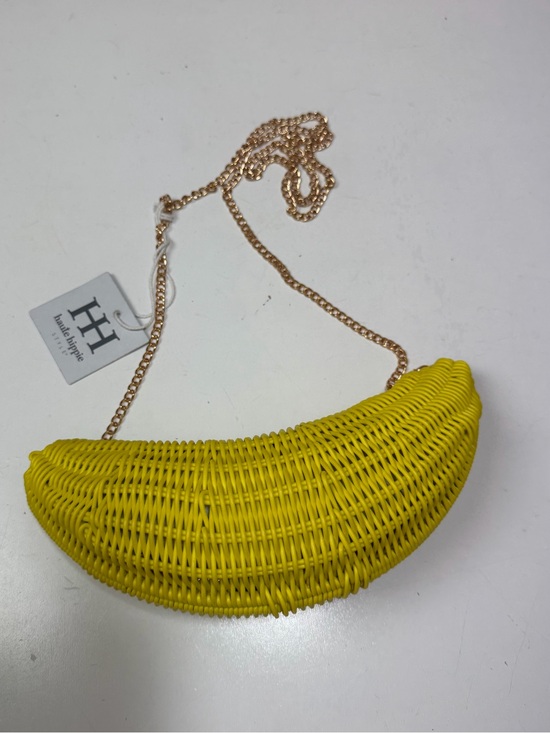 Haute Hippie Handbags - Haute Hippie Style Yellow Wicker Banana Gold Chain Crossbody Bag NWT